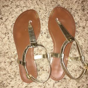 Gold Ralph Lauren sandals